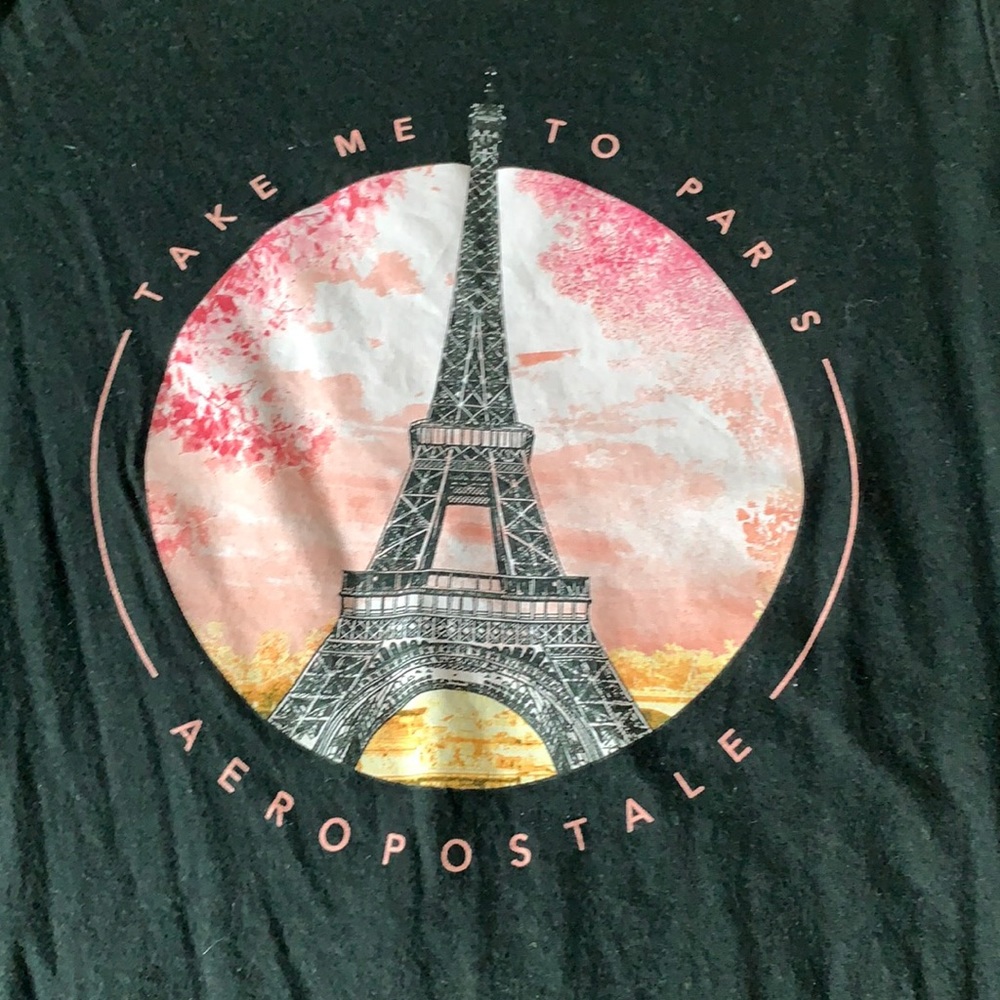 Black “TAKE ME TO PARIS” Aeropostale T-Shirt.